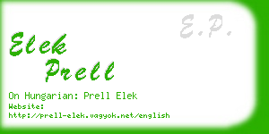 elek prell business card
